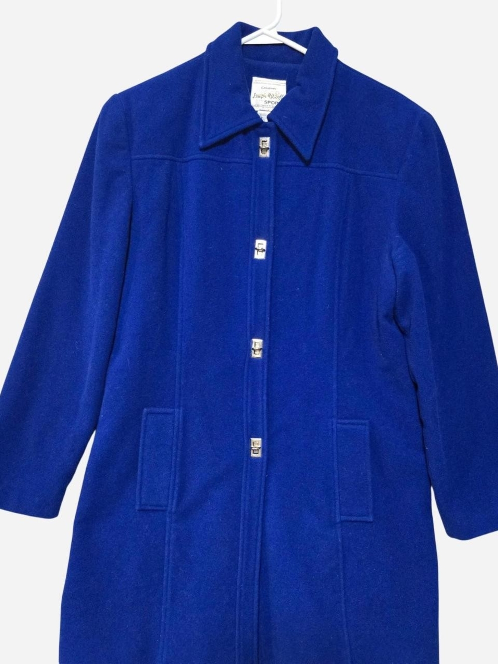 Joseph Ribkoff Royal Blue Wool-Blend Pea Coat